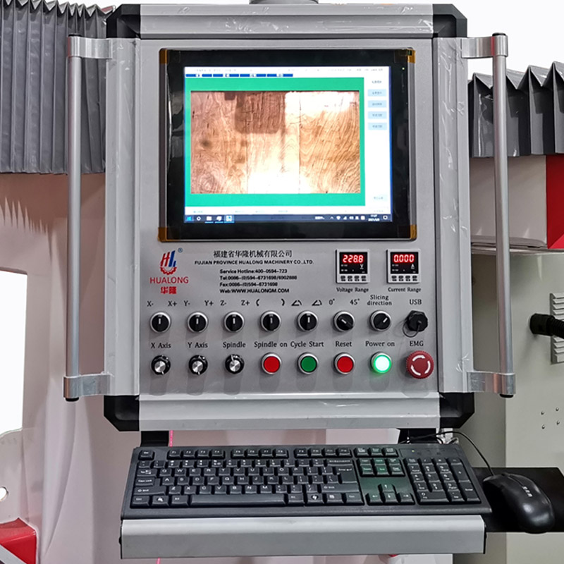 Hualong HSNC-450 Máquina automática de corte de piedra de sierra de puente de granito CNC con inclinación de cabeza de 45 grados