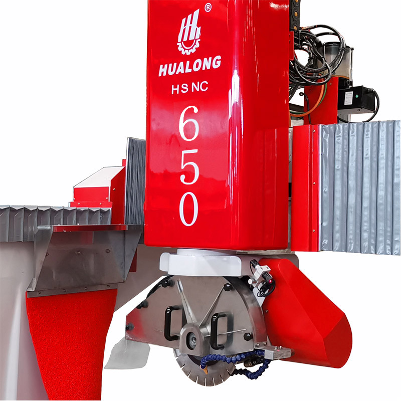 Hualong HSNC-650 Máquina de corte de piedra de puente CNC de 3 ejes adecuada para procesar encimeras con fregadero. Máquina de corte de losas de piedra a medida